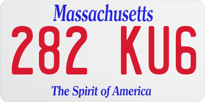 MA license plate 282KU6