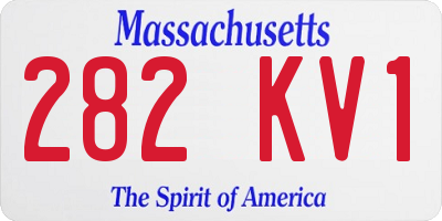 MA license plate 282KV1