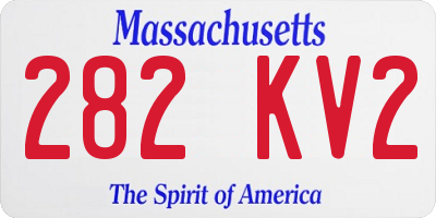 MA license plate 282KV2