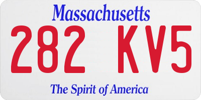 MA license plate 282KV5