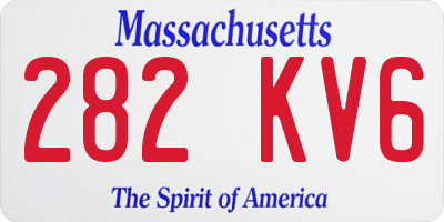 MA license plate 282KV6
