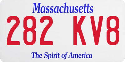 MA license plate 282KV8