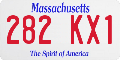 MA license plate 282KX1