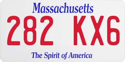 MA license plate 282KX6