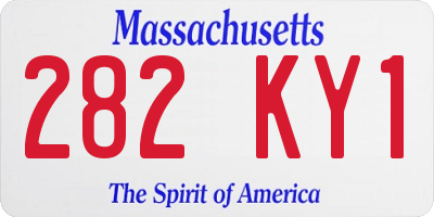 MA license plate 282KY1