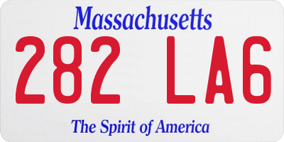 MA license plate 282LA6