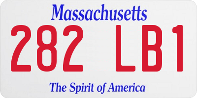 MA license plate 282LB1