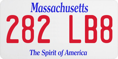 MA license plate 282LB8