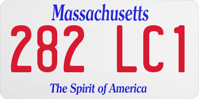 MA license plate 282LC1