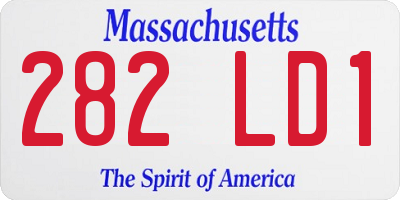 MA license plate 282LD1