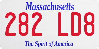 MA license plate 282LD8
