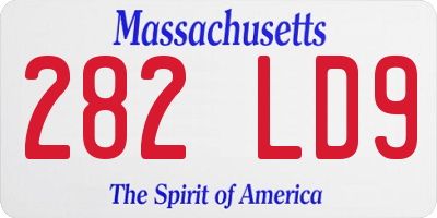 MA license plate 282LD9