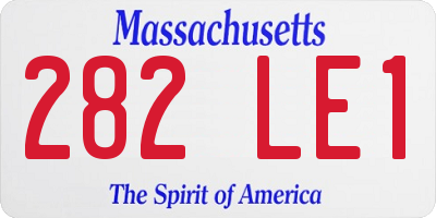 MA license plate 282LE1