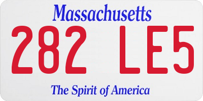 MA license plate 282LE5