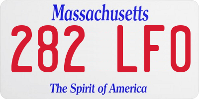 MA license plate 282LF0