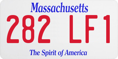 MA license plate 282LF1