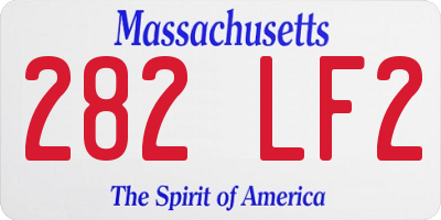 MA license plate 282LF2