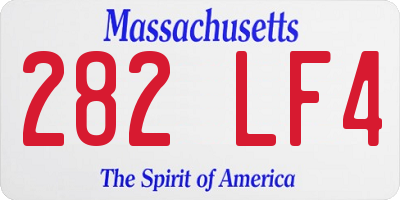 MA license plate 282LF4