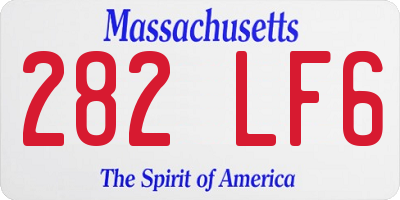 MA license plate 282LF6