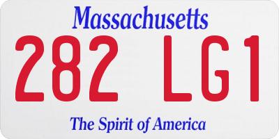 MA license plate 282LG1