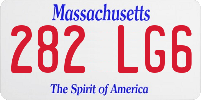 MA license plate 282LG6