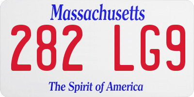 MA license plate 282LG9