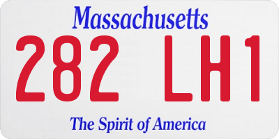 MA license plate 282LH1