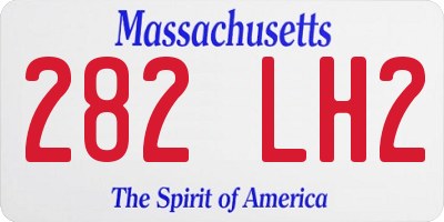 MA license plate 282LH2