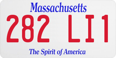 MA license plate 282LI1