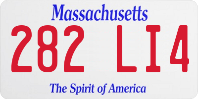 MA license plate 282LI4