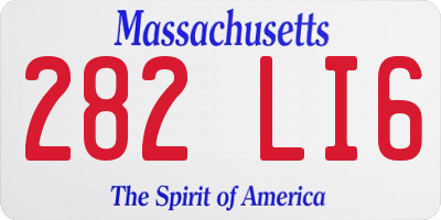 MA license plate 282LI6