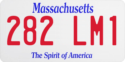 MA license plate 282LM1