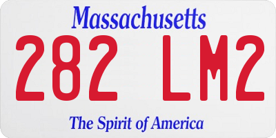 MA license plate 282LM2