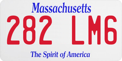 MA license plate 282LM6