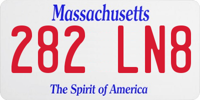 MA license plate 282LN8