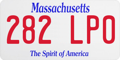 MA license plate 282LP0