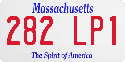MA license plate 282LP1