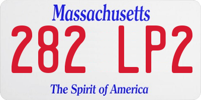 MA license plate 282LP2