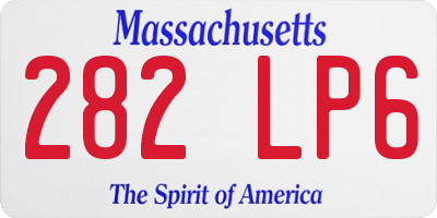 MA license plate 282LP6