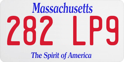 MA license plate 282LP9