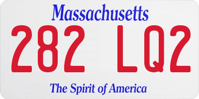 MA license plate 282LQ2