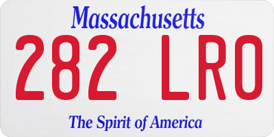 MA license plate 282LR0