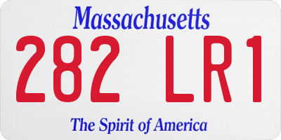 MA license plate 282LR1