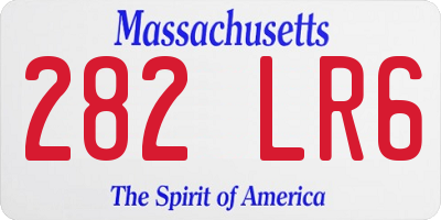 MA license plate 282LR6