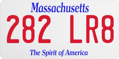 MA license plate 282LR8