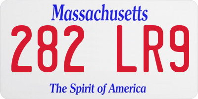 MA license plate 282LR9