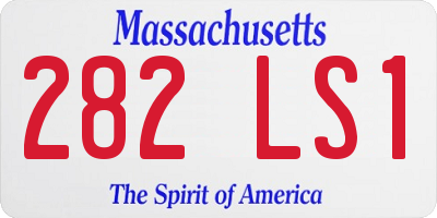MA license plate 282LS1