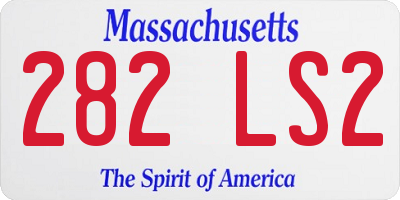 MA license plate 282LS2