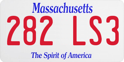 MA license plate 282LS3