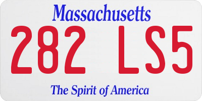 MA license plate 282LS5